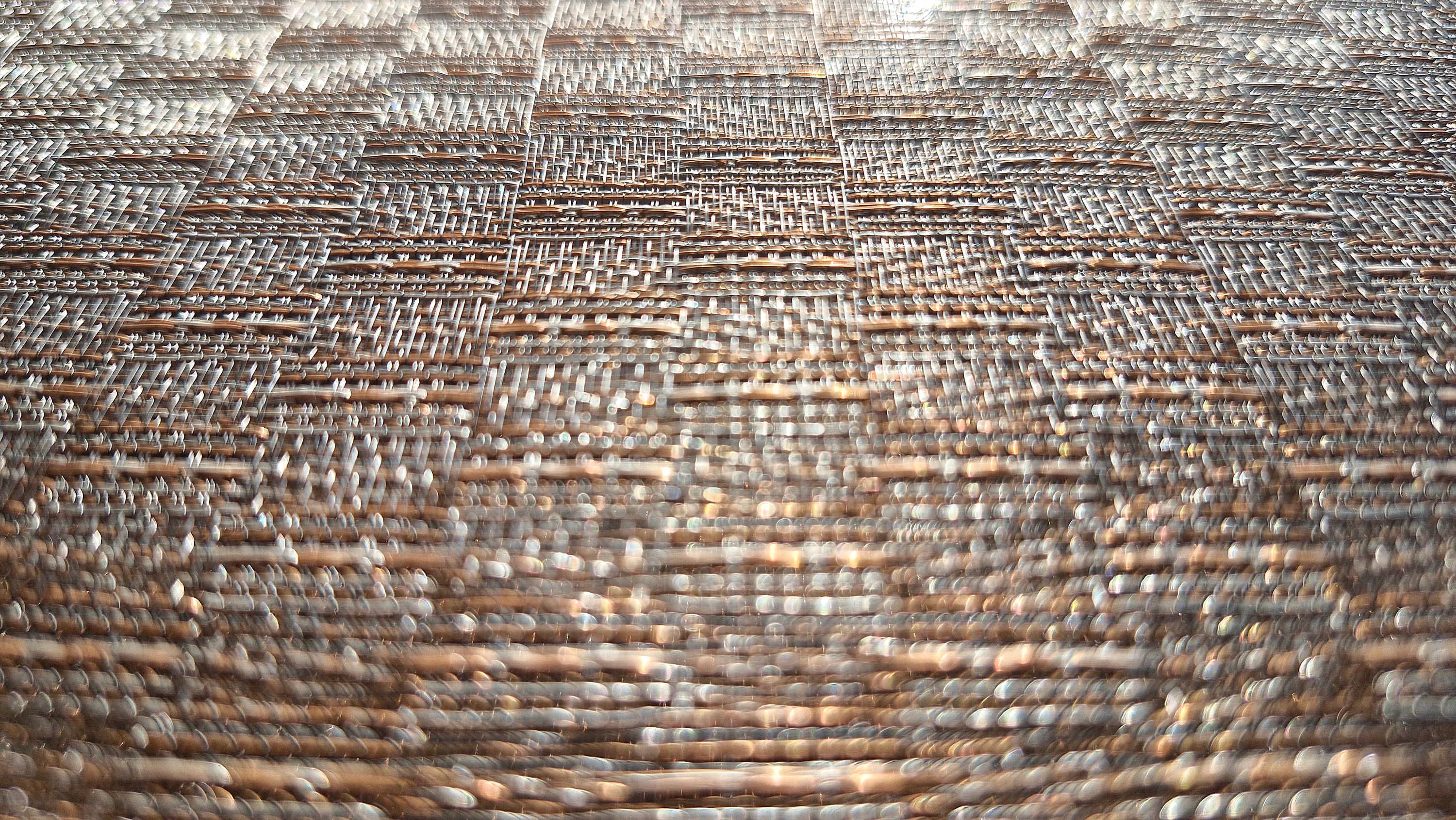 Woven copper surface detail
