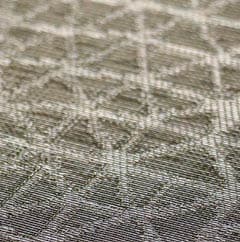 Woven metal surface, silver and grey colorway detail